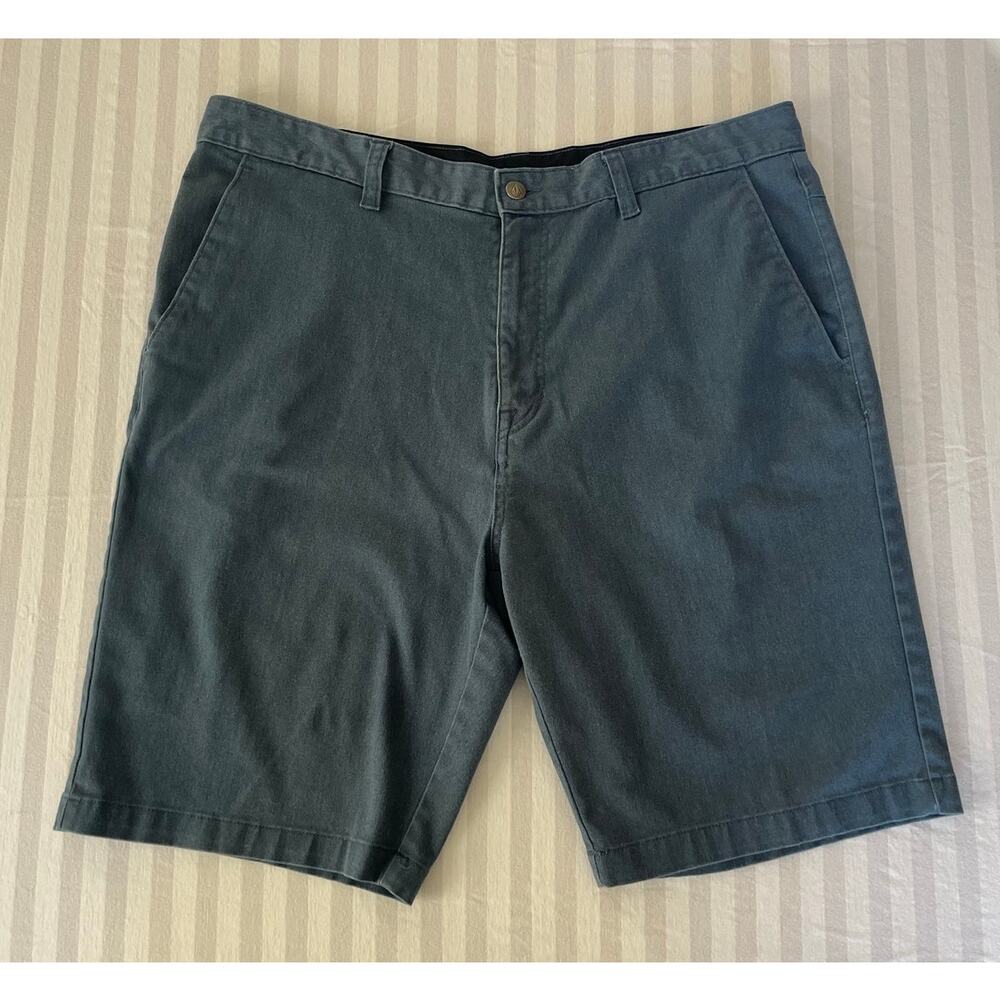Volcom Blue-Gray Flat Front Chino Shorts - Size 38